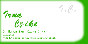 irma czike business card